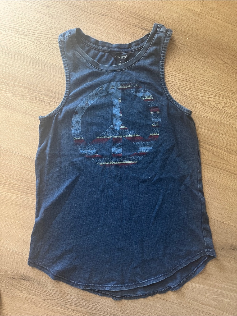Lucky Brand Graphic Tank Top - Peace Sign